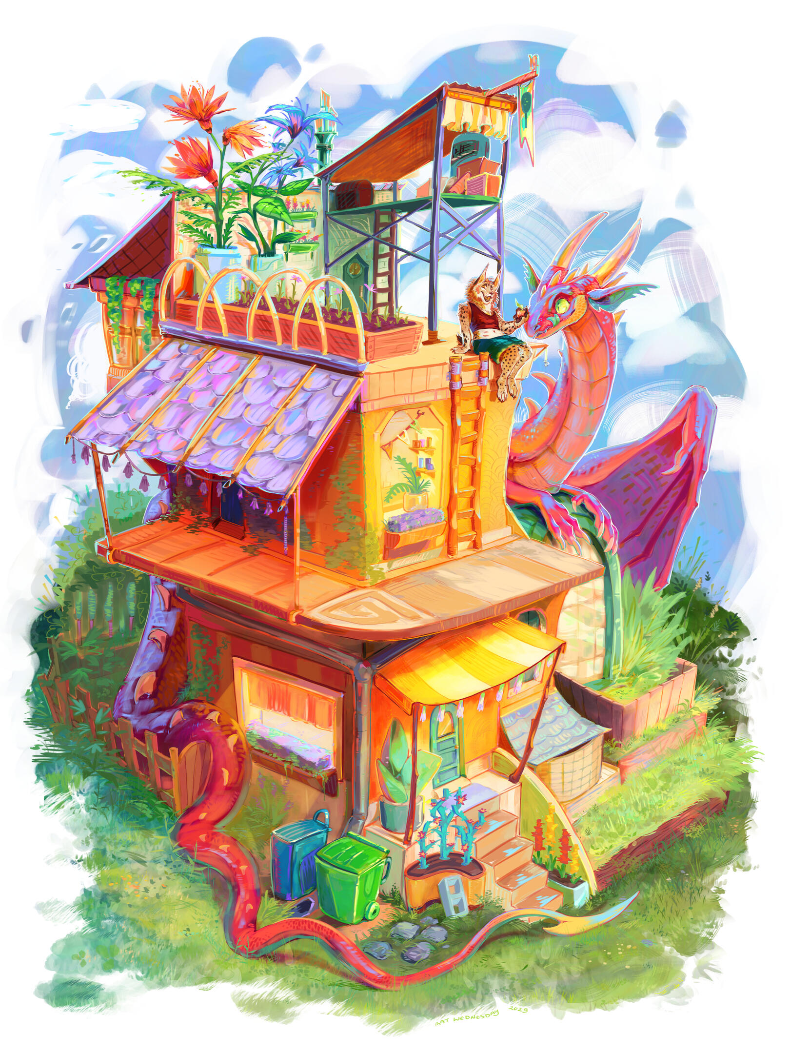 Little House - digital print, 2025