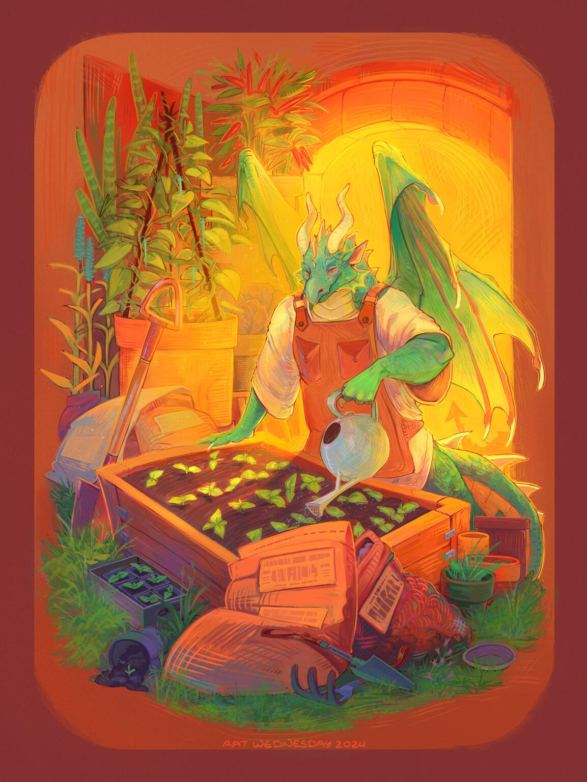 The Gardener - digital print, 2024
