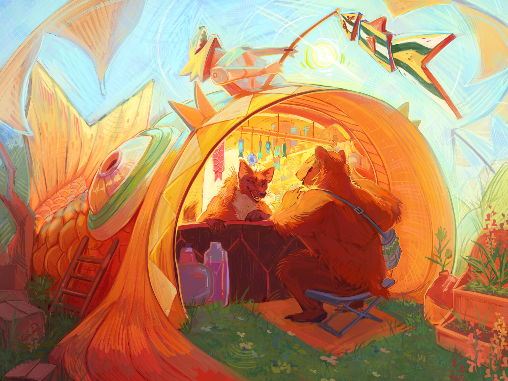 The Flying Fish - digital print, 2024