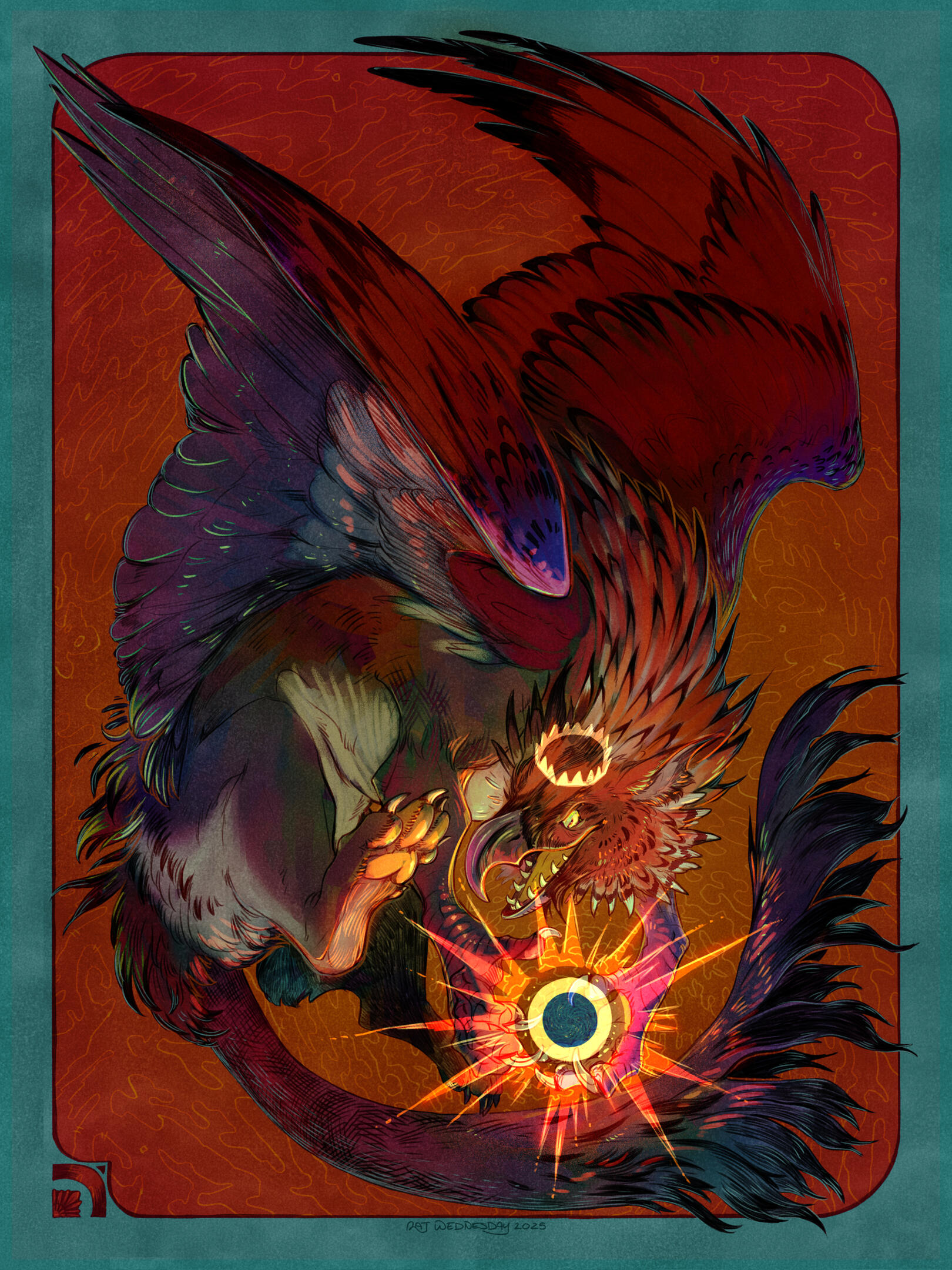Lammergeier Gryphon - digital print, 2025