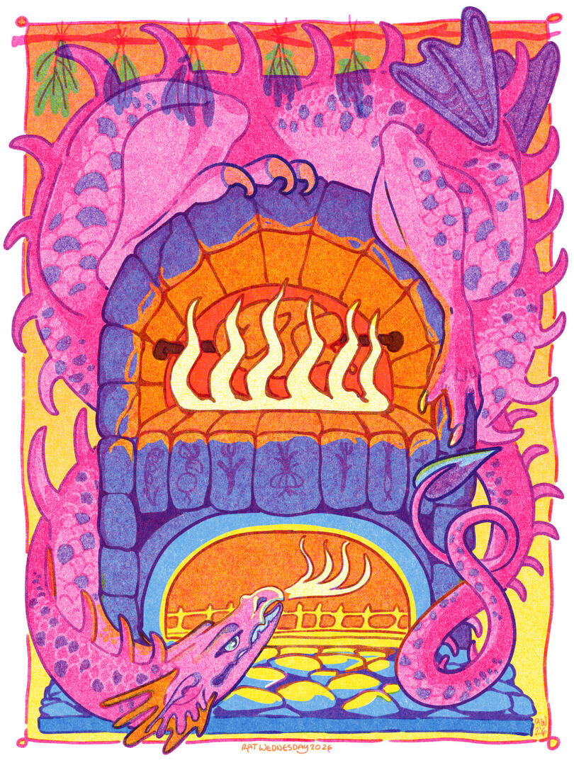 Wyrm of Hearths - Digital print, 2026