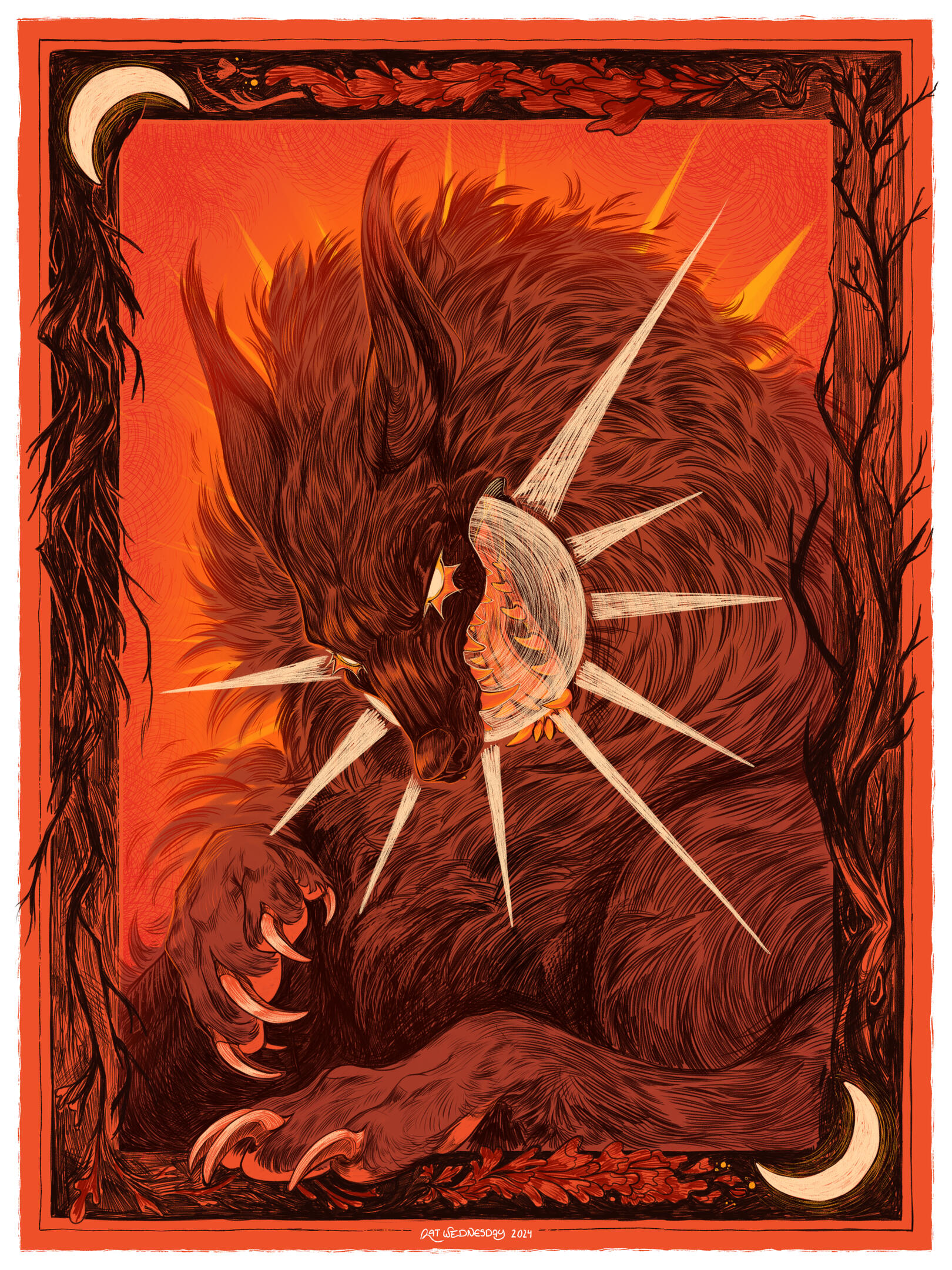 Feast, Gladly/Moon Stealer/Warm-Blooded - digital print, 2024