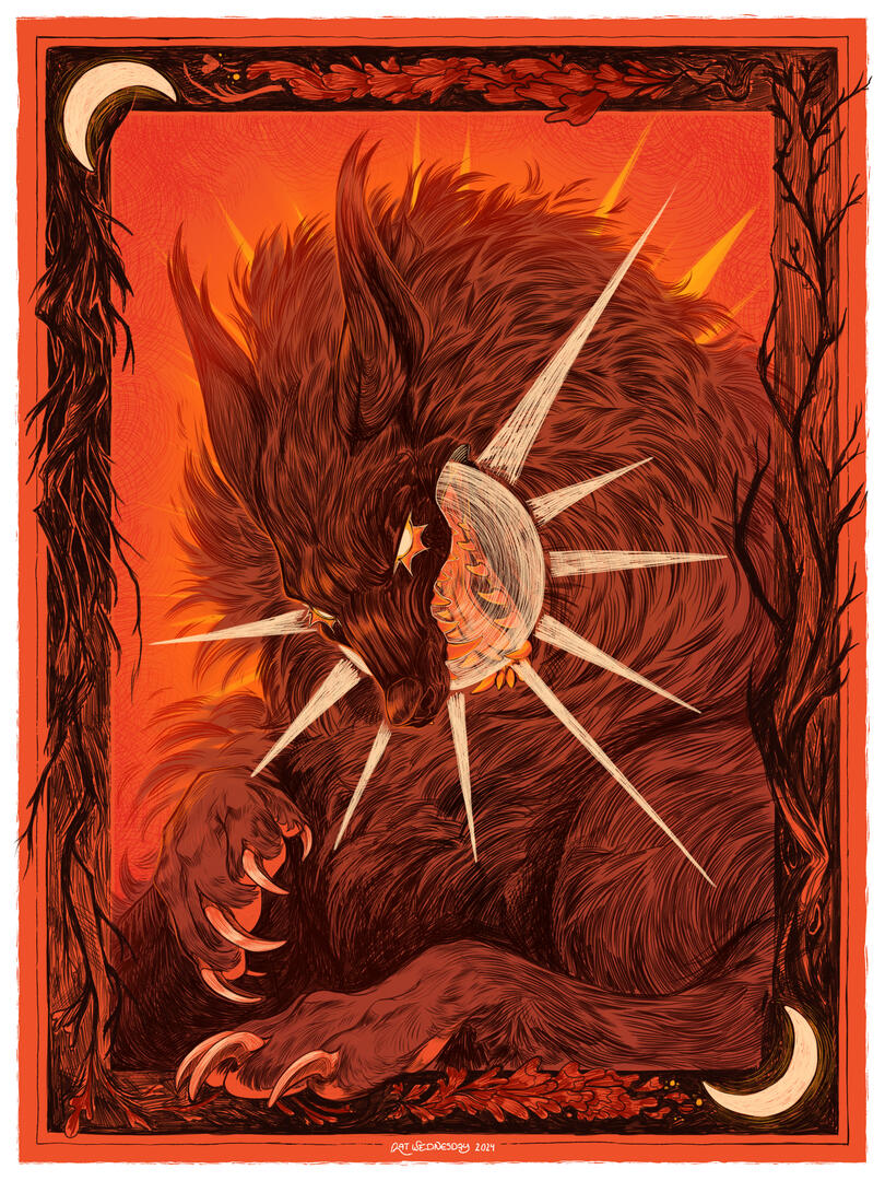 Feast, Gladly/Moon Stealer/Warm-Blooded - digital print, 2024