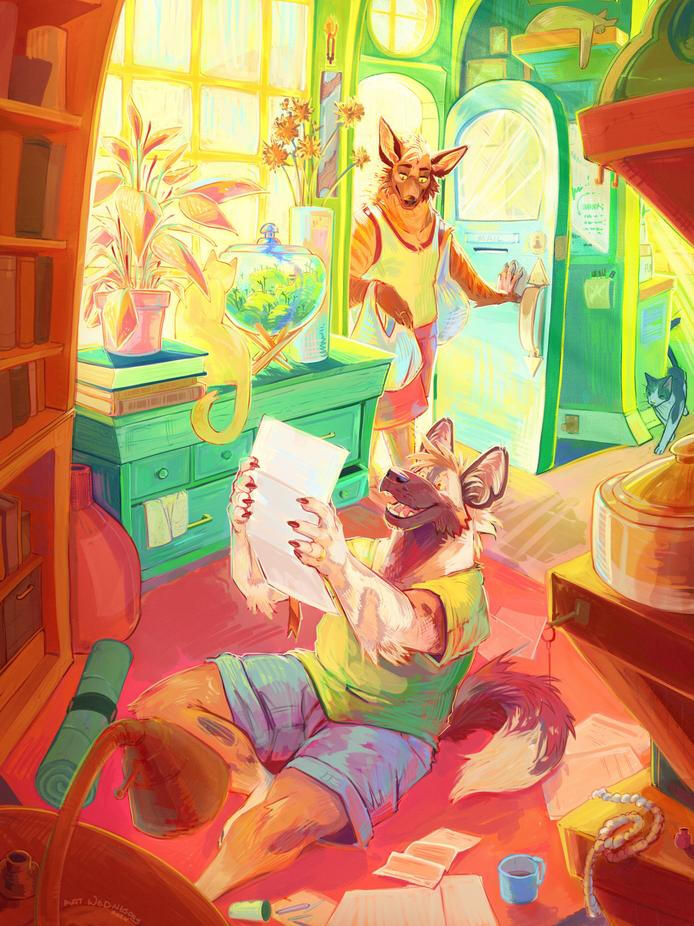 Critter House, digital print created in 2024.